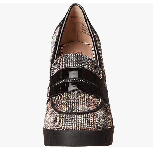 Betsey Johnson Adelyn White Plaid Heel Loafers NIB 7.5 - Picture 3 of 10